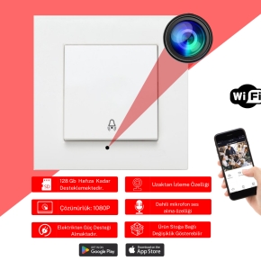 Beyaz Kap� Zili Wifi Gizli Kamera